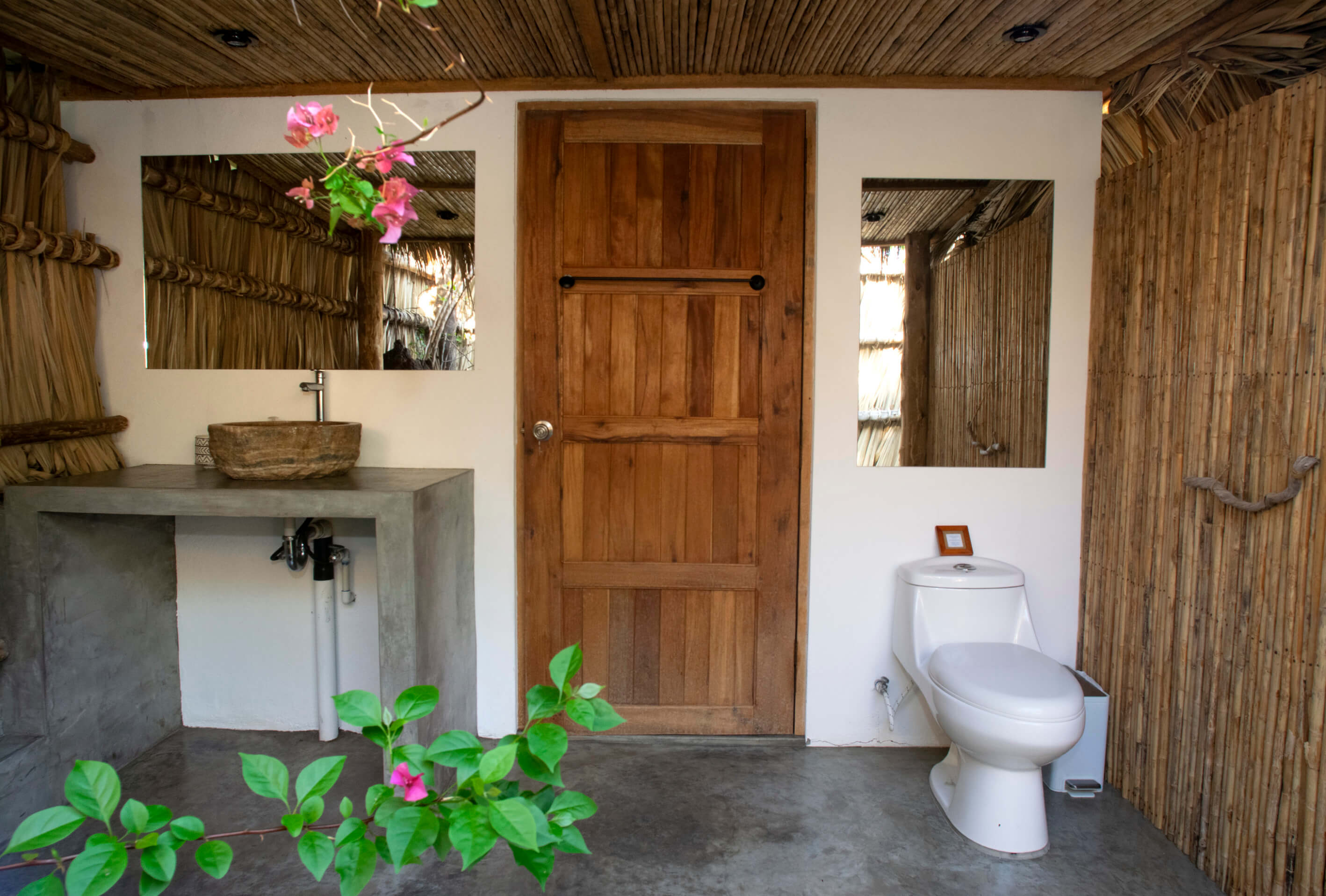 outdoor garden bathroom